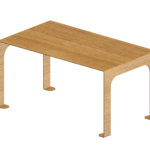 99003489 Escher Table Plateau 70 cm Wood look-3D